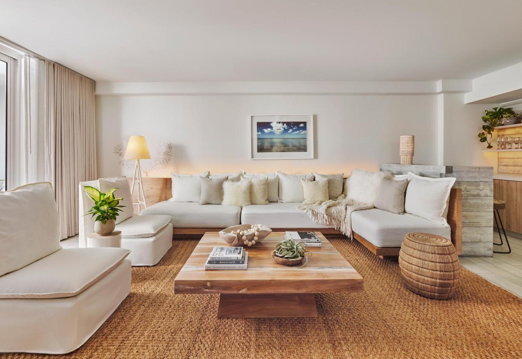 1 Hotel South Beach Miami Beach Esterno foto A living room with a sisal carpet